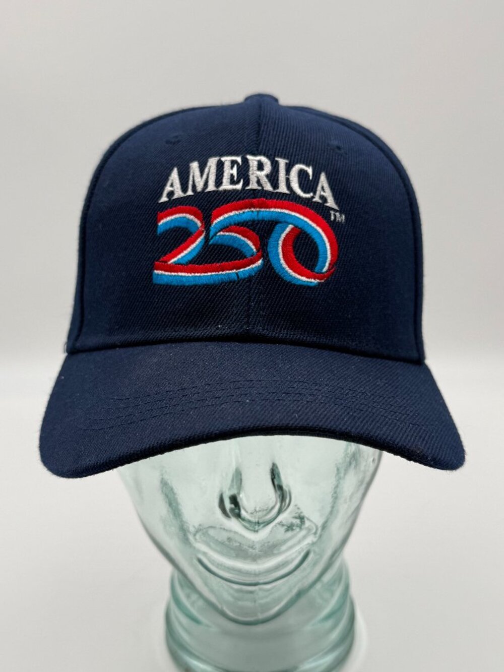 America USA 250th Anniversary Blue Mens Cap Hat Strapback Adjustable Embroidered